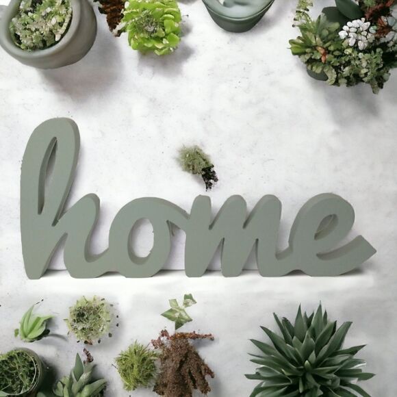 HOME Decor Figure Large Heavy Diecut Beach House Wooden Cutout Cursive Letter. - Picture 10 of 16